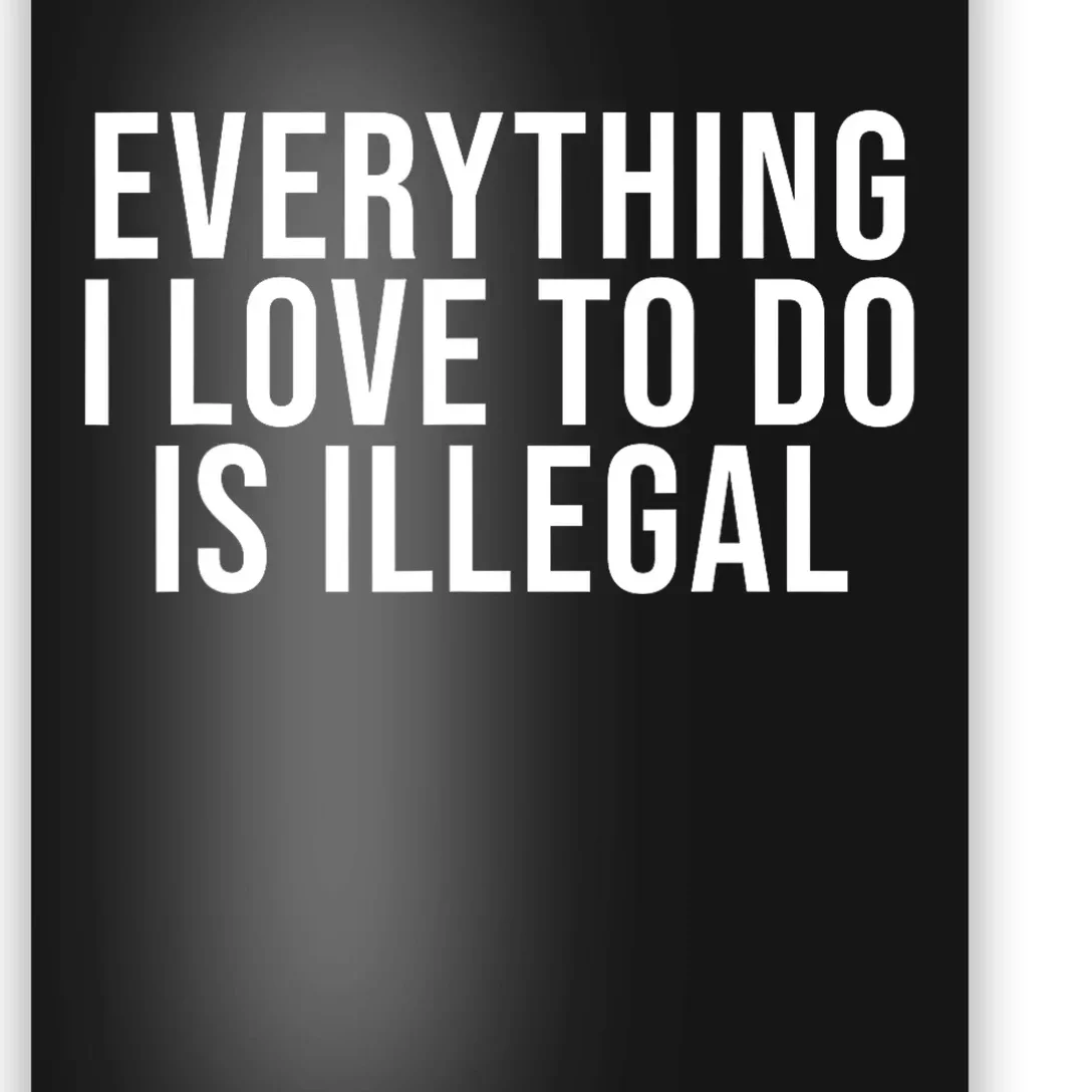 Everything I Love To Do Is Illegal Poster