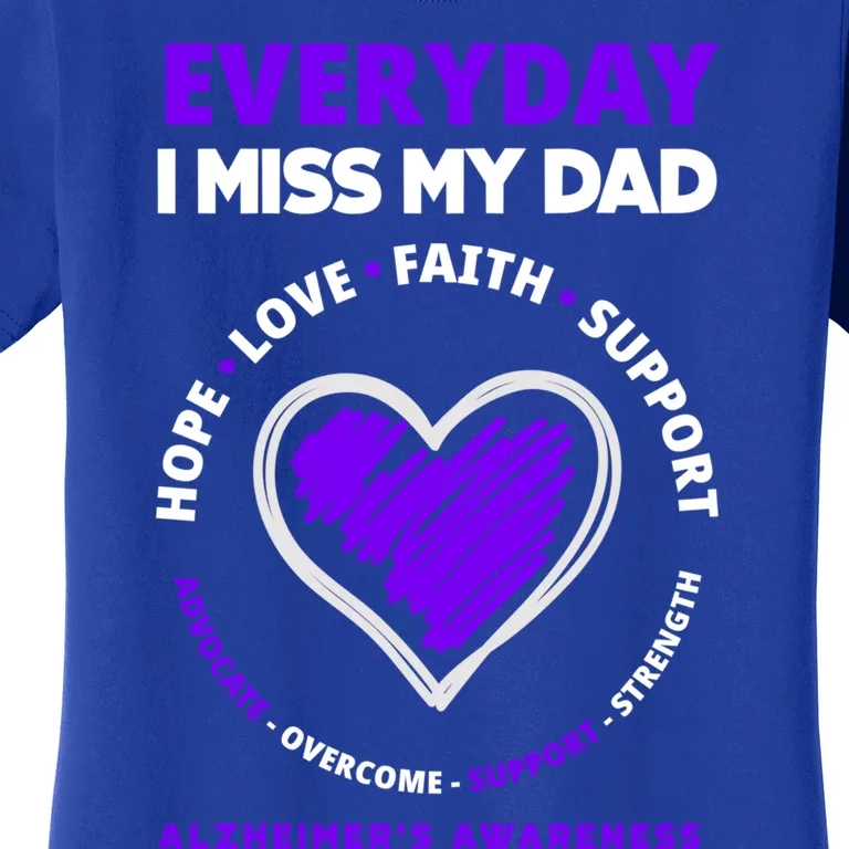 Everyday I Miss My Dad Detia Alzheimer's Awareness Gift Women's T-Shirt