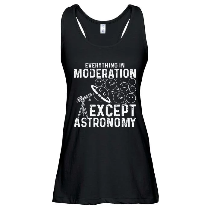 Everything In Moderation Except Astronomy Ladies Essential Flowy Tank