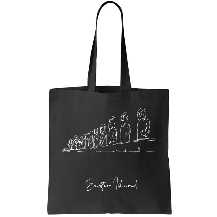 Easter Island Moai Statue Monolith World Mystery Tote Bag