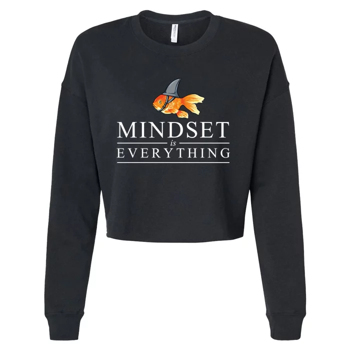 Everything Is Mindset Shark Fin Goldfish Vintage Cropped Pullover Crew