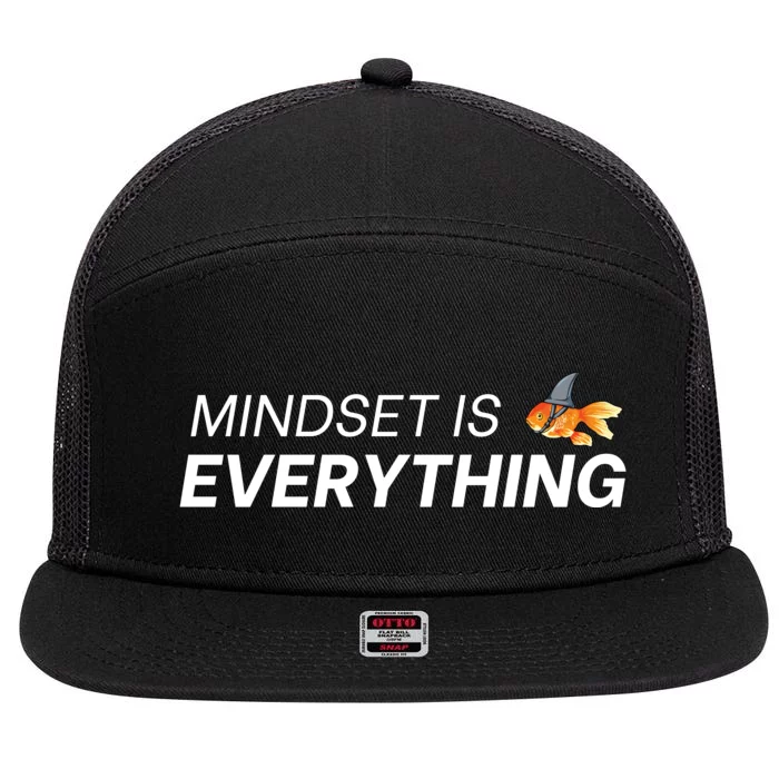 Everything Is Mindset Shark Fin Goldfish Vintage 7 Panel Mesh Trucker Snapback Hat