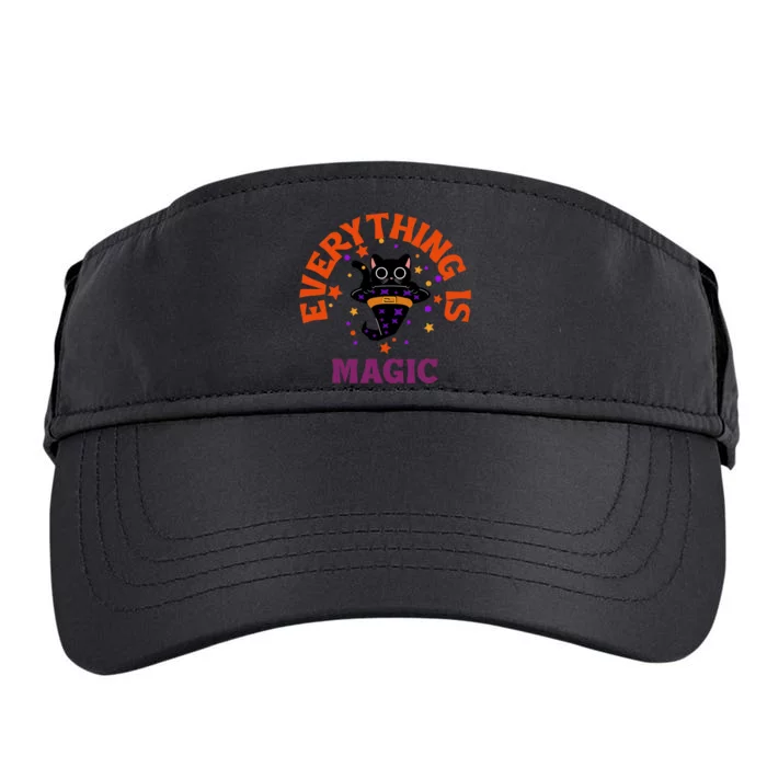 Everything Is Magic Funny Black Cat Adult Drive Performance Visor