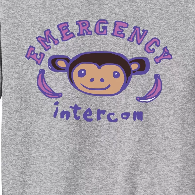 Emergency Intercom Monkey Tall Sweatshirt