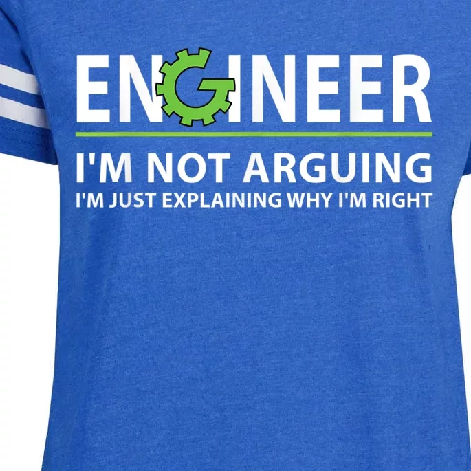 Engineer I'm Not Arguing Funny Engineering Quote Engineers Enza Ladies Jersey Football T-Shirt