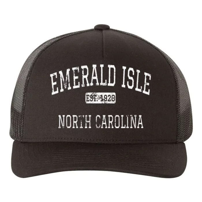 Emerald Isle North Carolina NC Vintage Yupoong Adult 5-Panel Trucker Hat