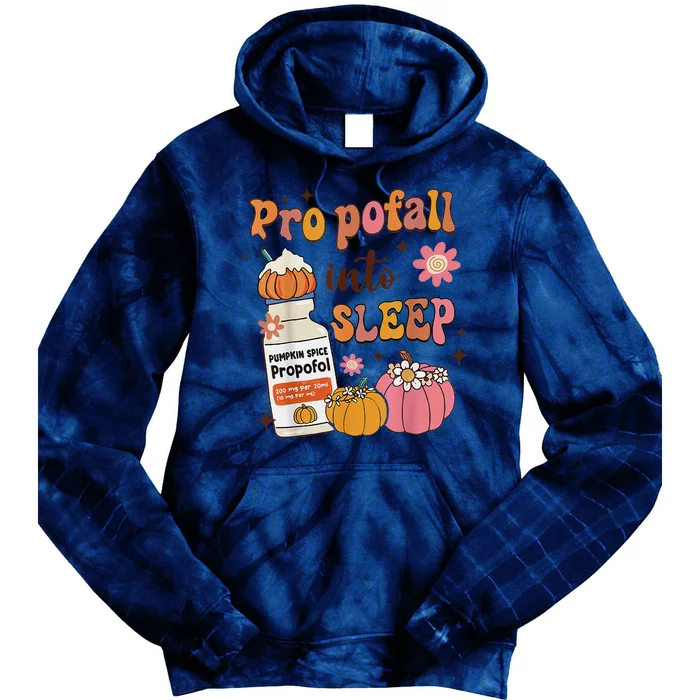 Er Icu Nurse Fall Halloween Propofall Into Sleep Pumpkin Tie Dye Hoodie