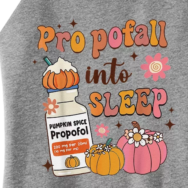 Er Icu Nurse Fall Halloween Propofall Into Sleep Pumpkin Women’s Perfect Tri Rocker Tank