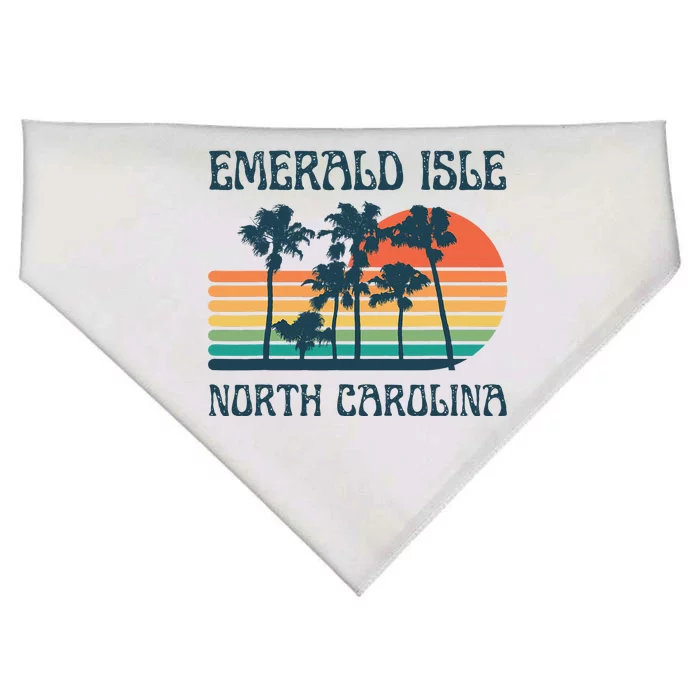 Emerald Isle North Carolina Beach Summer Vacation Vintage USA-Made Doggie Bandana