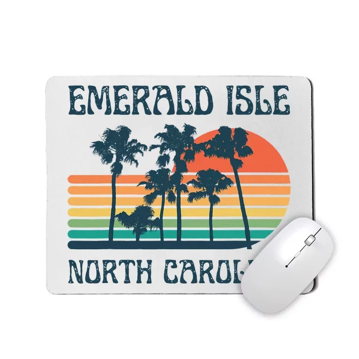 Emerald Isle North Carolina Beach Summer Vacation Vintage Mousepad