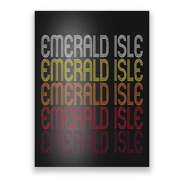 Emerald Isle Nc Vintage Style North Carolina Poster