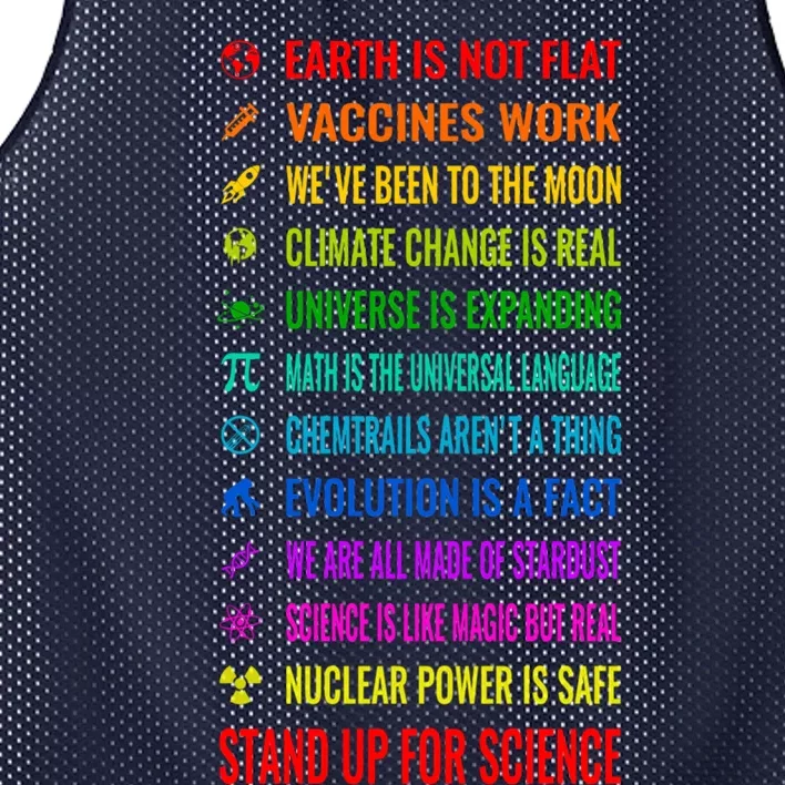 Earth Is Not Flat! Vaccines Work! Weve Been To The Moon! Chemtrails Arent A Thin Mesh Reversible Basketball Jersey Tank