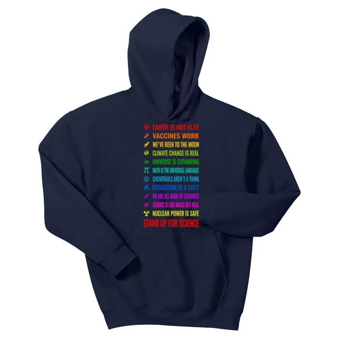 Earth Is Not Flat! Vaccines Work! Weve Been To The Moon! Chemtrails Arent A Thin Kids Hoodie