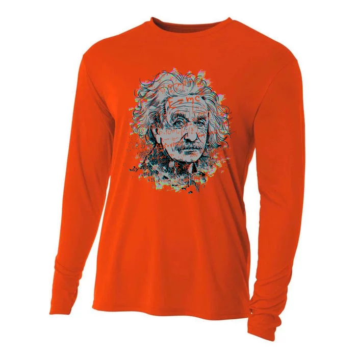 Einstein Paint Splatter Cooling Performance Long Sleeve Crew