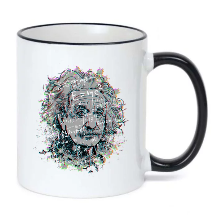 Einstein Paint Splatter Black Color Changing Mug