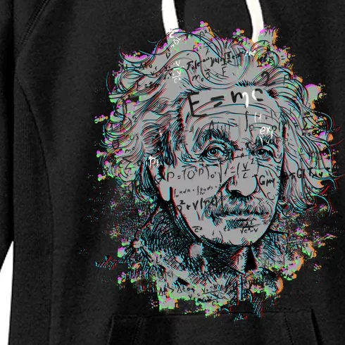 Einstein Paint Splatter Women's Fleece Hoodie