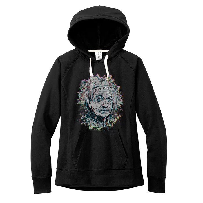 Einstein Paint Splatter Women's Fleece Hoodie