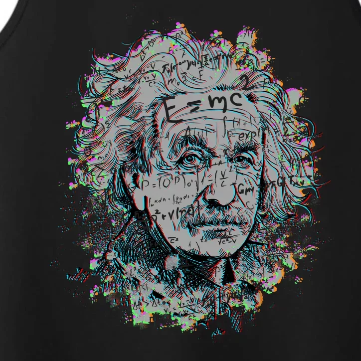 Einstein Paint Splatter Performance Tank