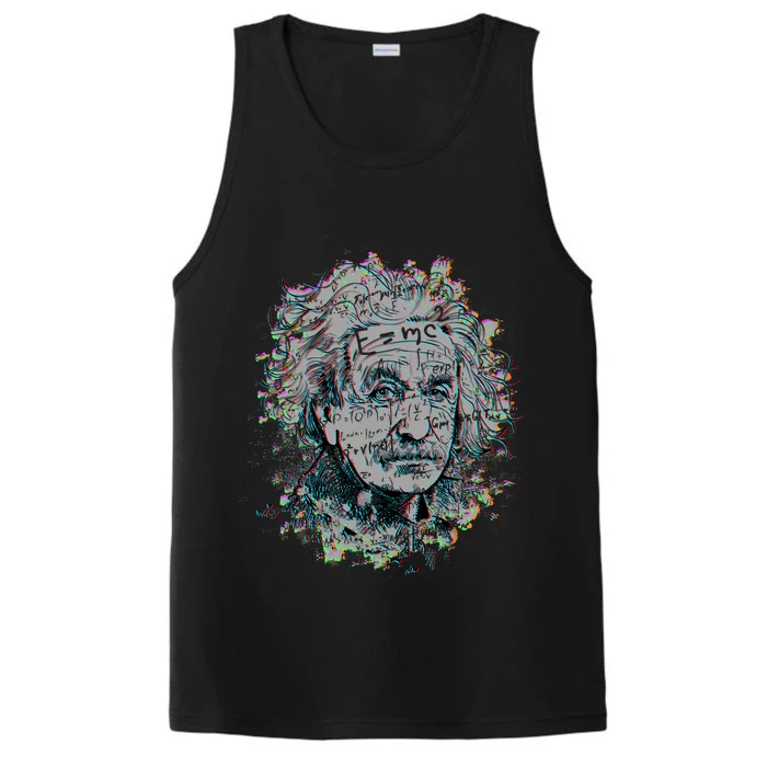 Einstein Paint Splatter Performance Tank