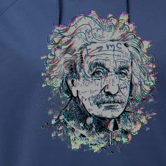 Einstein Paint Splatter Performance Fleece Hoodie