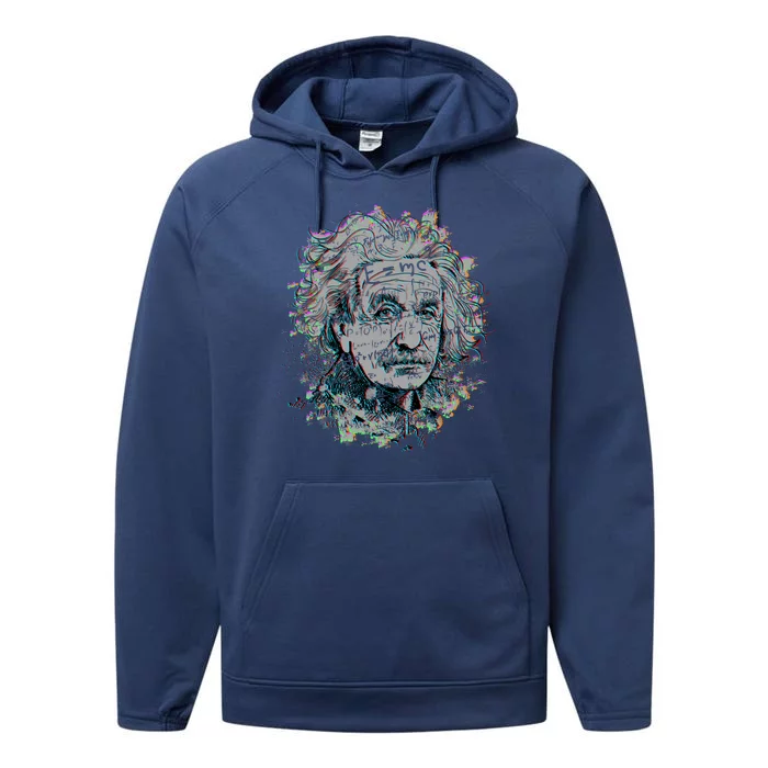 Einstein Paint Splatter Performance Fleece Hoodie