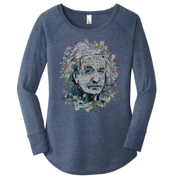 Einstein Paint Splatter Women's Perfect Tri Tunic Long Sleeve Shirt