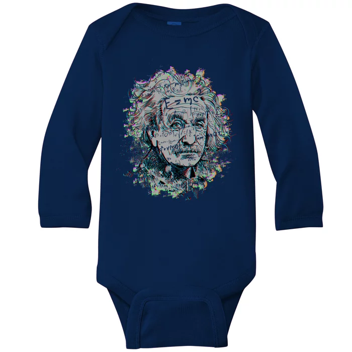 Einstein Paint Splatter Baby Long Sleeve Bodysuit