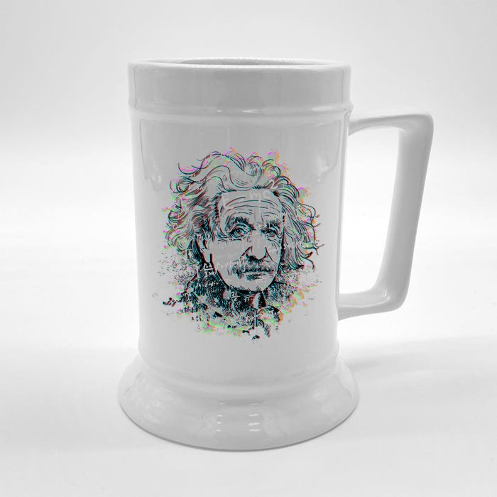 Einstein Paint Splatter Front & Back Beer Stein