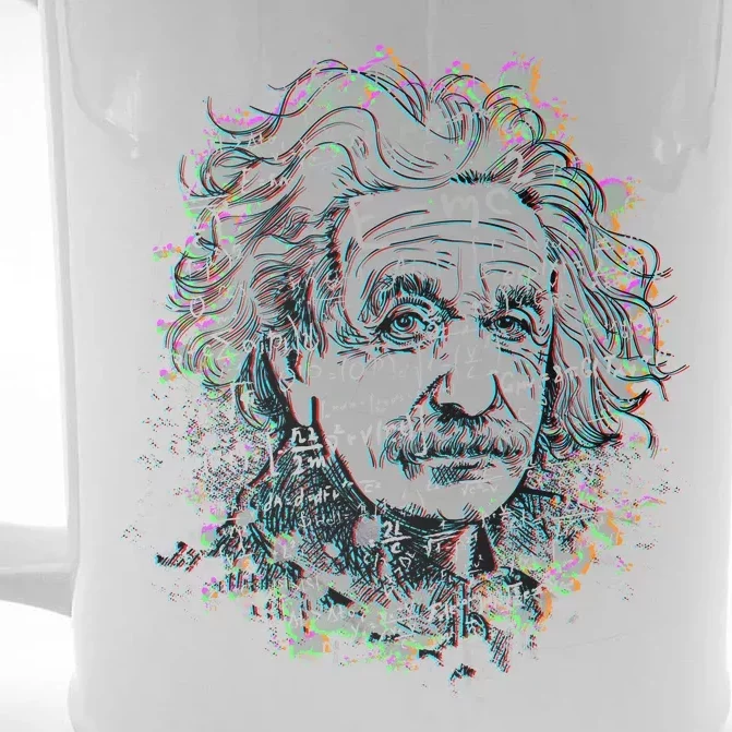 Einstein Paint Splatter Front & Back Beer Stein