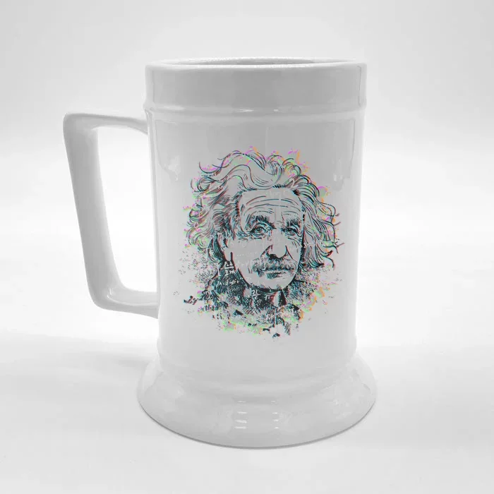 Einstein Paint Splatter Front & Back Beer Stein