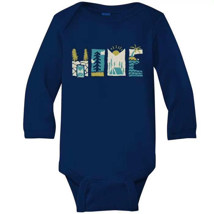 Earth Is Our Home Tee Save The Planet Climate Change Funny Gift Baby Long Sleeve Bodysuit