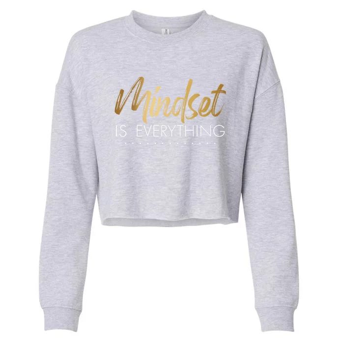 Everything Is Positive Mindset Inspirational Motivational Cropped Pullover Crew