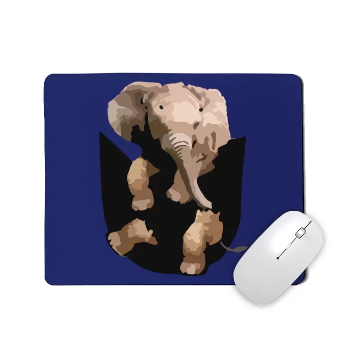 Elephant In Pocket Gifts Funny Elephant Lover Mousepad