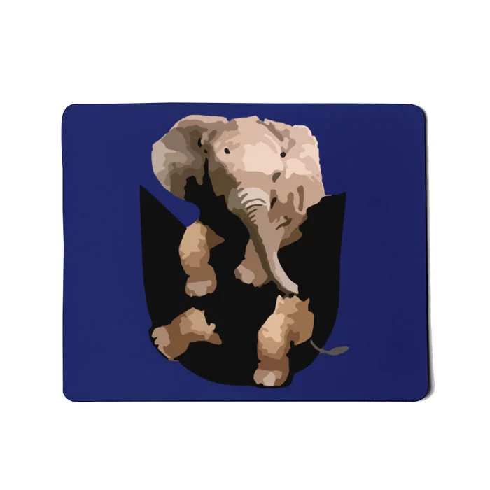 Elephant In Pocket Gifts Funny Elephant Lover Mousepad