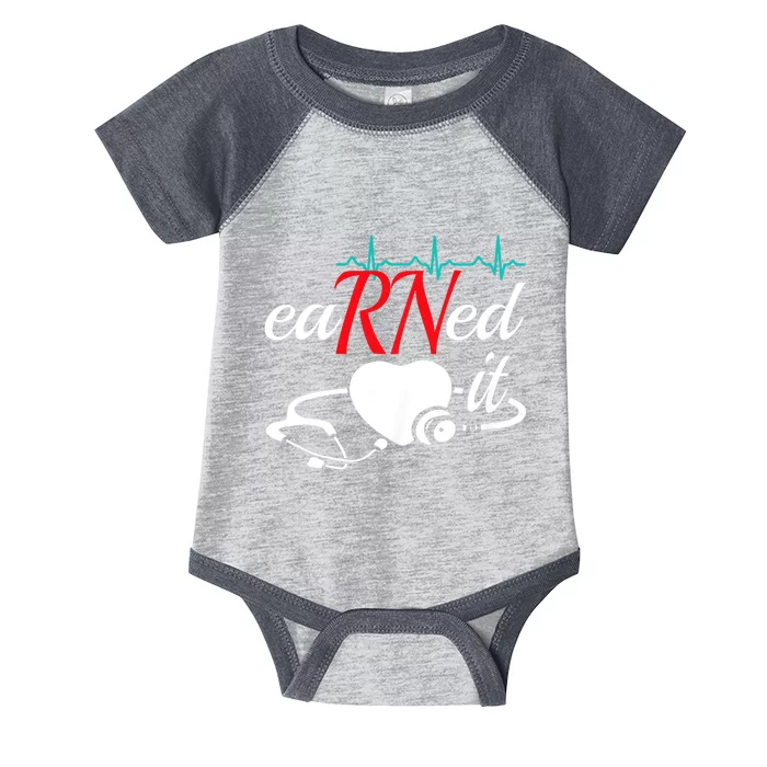 Earned It Rn Nurse Nursing Graduation Infant Baby Jersey Bodysuit