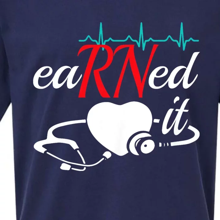 Earned It Rn Nurse Nursing Graduation Sueded Cloud Jersey T-Shirt