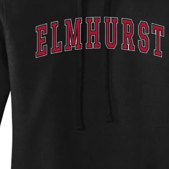 Elmhurst Illinois Souvenir Sport College Style Text Women's Pullover Hoodie