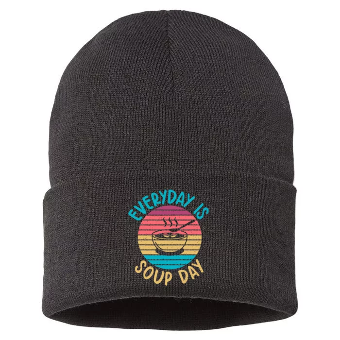 Everyday Is Soup Day Soup Lover Sustainable Knit Beanie