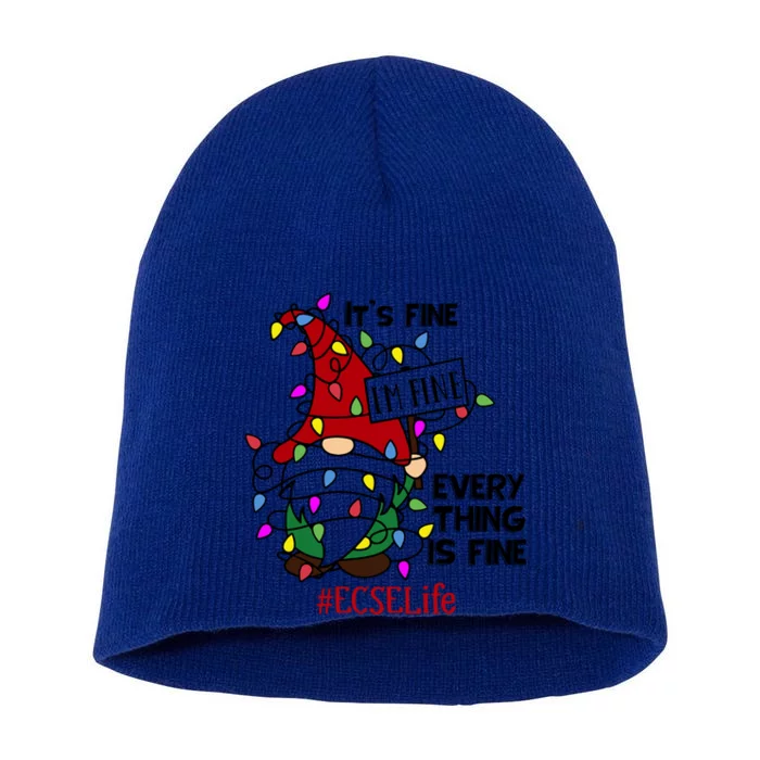 Ecselife It S Fine I Am Fine Every Thing Is Fine Gift Short Acrylic Beanie