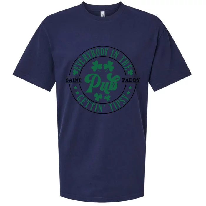 Everybody In The Pub Gettin’ Tipsy St Patrick’S Day Sueded Cloud Jersey T-Shirt