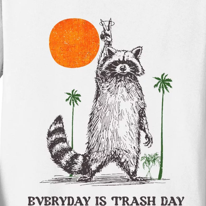 Everyday Is Trash Day Kids Long Sleeve Shirt