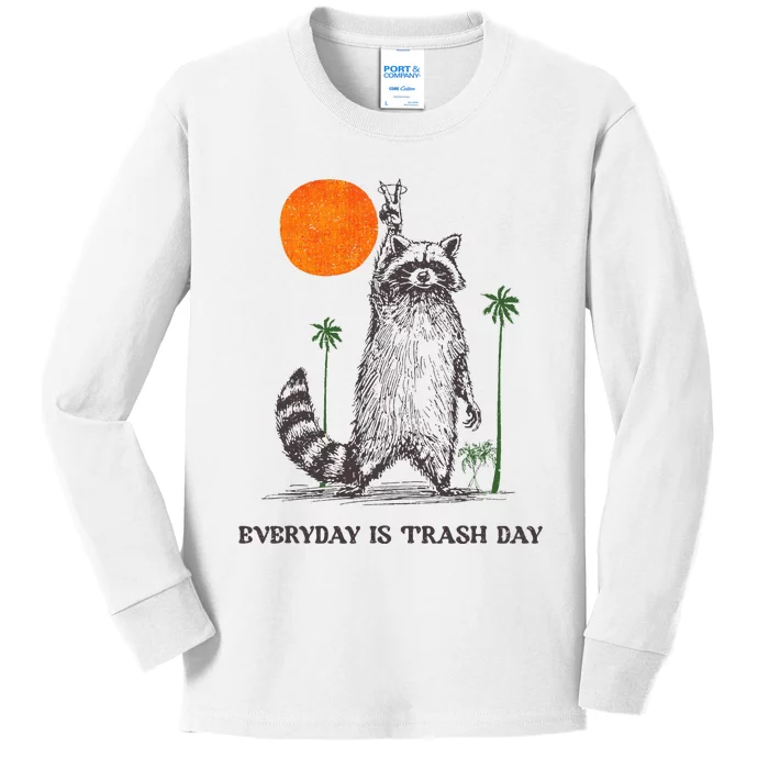 Everyday Is Trash Day Kids Long Sleeve Shirt