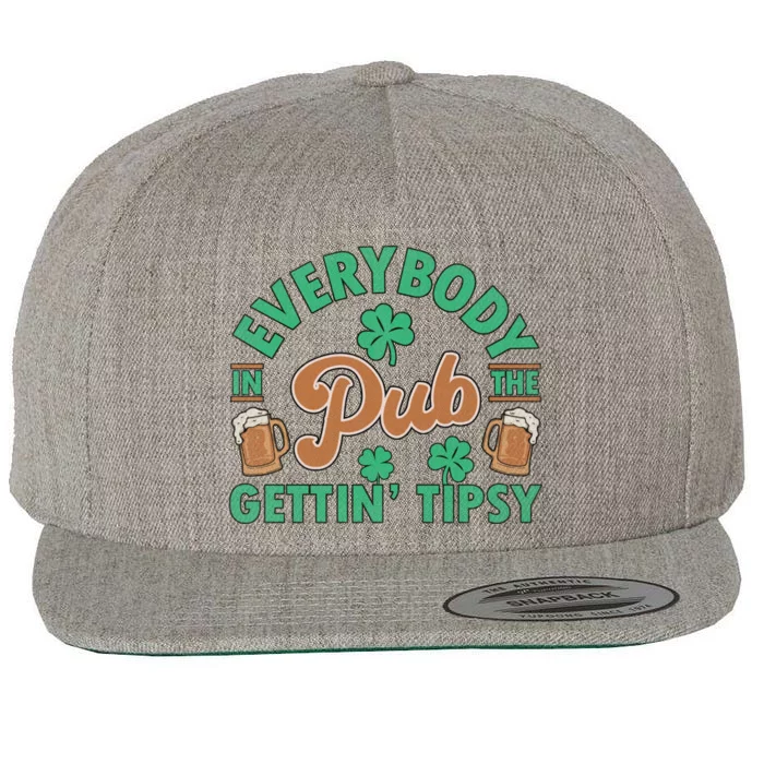 Everybody In The Pub Getting Tipsy Funny St Patrick's Day Wool Snapback Cap