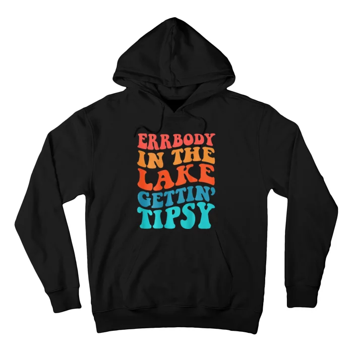 Everybody in the lake getting tipsy retro groovy Hoodie