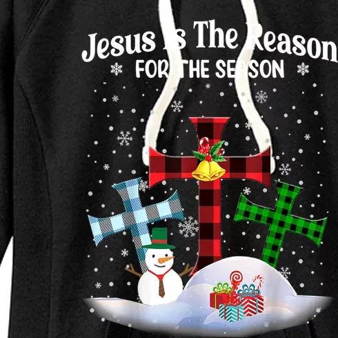 Esus Is The Reason For The Season Christian Christmas Gift Women's Fleece Hoodie