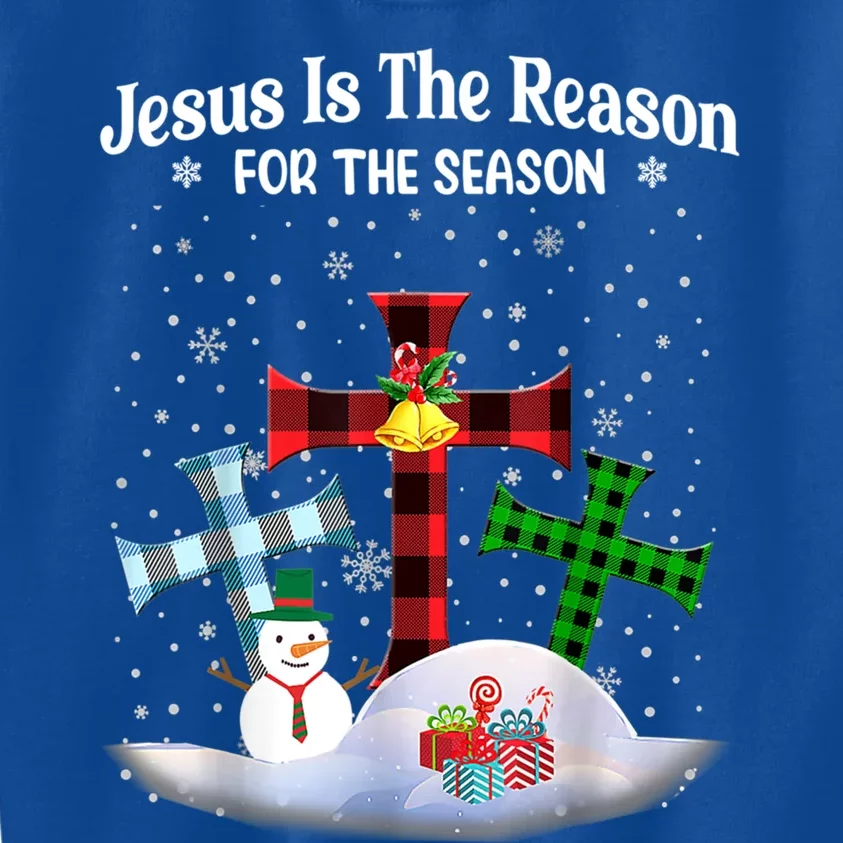 Esus Is The Reason For The Season Christian Christmas Gift Kids Sweatshirt