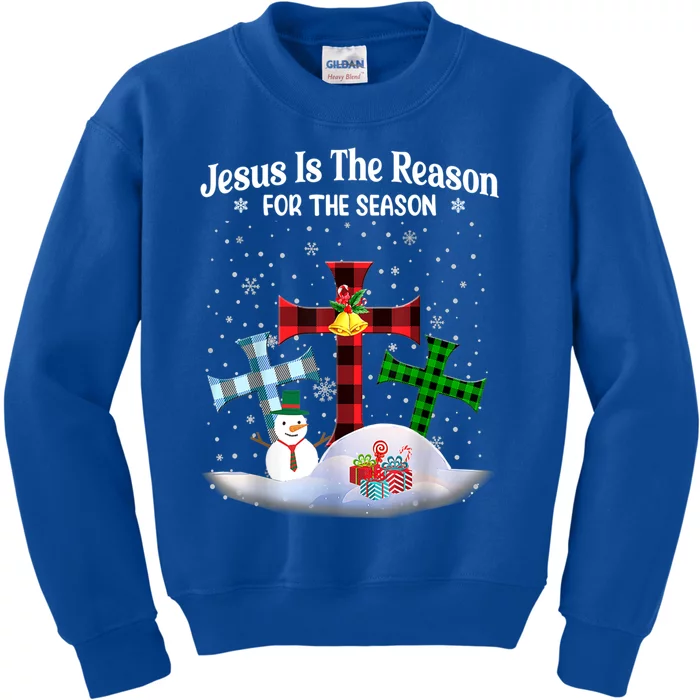 Esus Is The Reason For The Season Christian Christmas Gift Kids Sweatshirt