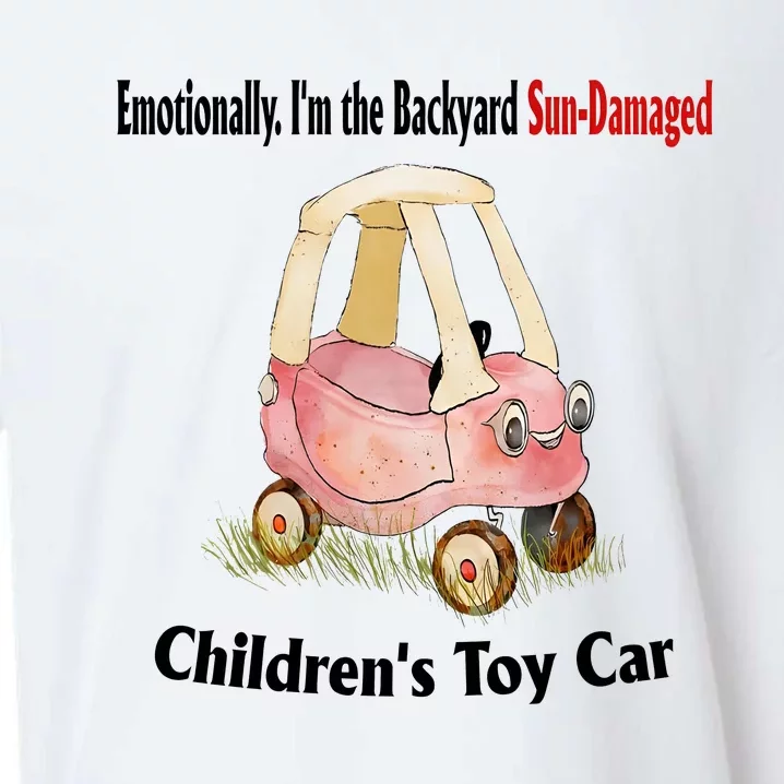 Emotionally I’m The Backyard SunDamaged Children’s Toy Car Sueded Cloud Jersey T-Shirt