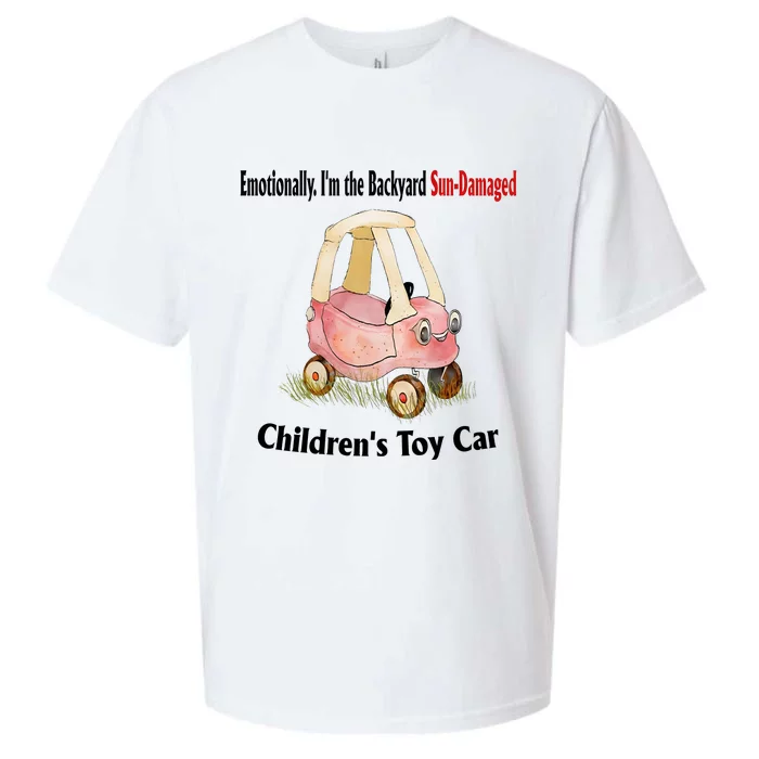 Emotionally I’m The Backyard SunDamaged Children’s Toy Car Sueded Cloud Jersey T-Shirt