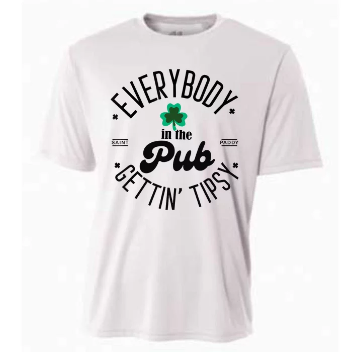 Everybody In The Pub Getting Tipsy St Patricks Day Shamrock Cooling Performance Crew T-Shirt